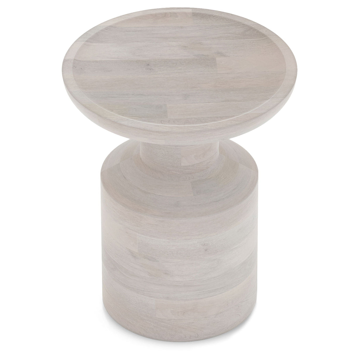 Handcrafted Wooden Accent Table with Sculptural Design - Multiple Colors