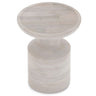 Handcrafted Wooden Accent Table with Sculptural Design - Multiple Colors