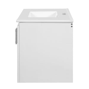 Wall Mounted Bathroom Vanity & Sink, 2 Drawers