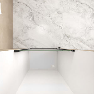 Shower Door With Glass And Explosion Proof Safety Film