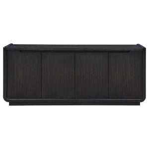 Leandro 72-inch 4-door TV Stand Media Console Burnished Black
