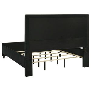Ravenne 5-piece Velvet Upholstered California King LED Bedroom Set Black
