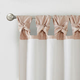Twist tab lined window curtain panel blush 50x84"