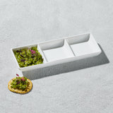 Lightning-Inspired Rectangular Divided Serving Dish- Set of 4