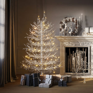 4FT Pre-Lit Aspen Fir Artificial Christmas Tree 230 Warm White LED Lights