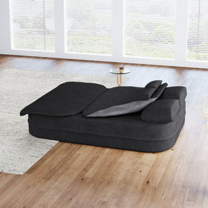 2 In 1 Foldable Sofa Bed With Multi Functional Blanket, Floor Lounge Sofa