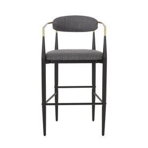 Upholstered Bar Stools With Backs For Kitchen Island (Set of 2)