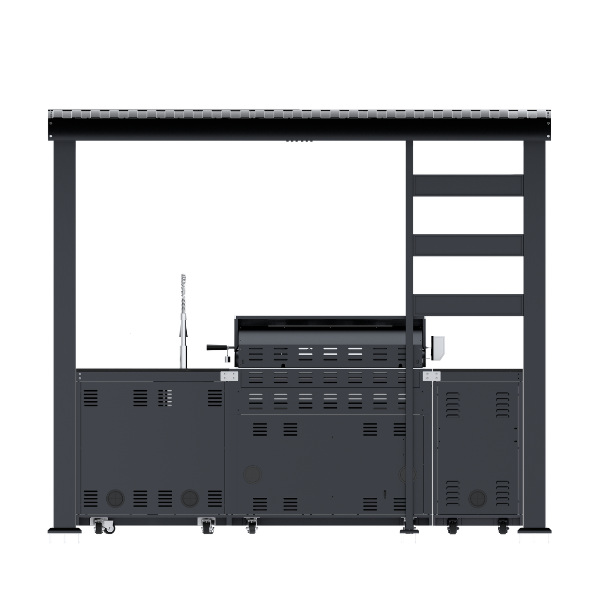 108-Inch 6-Burner Deluxe Outdoor Kitchen Grill