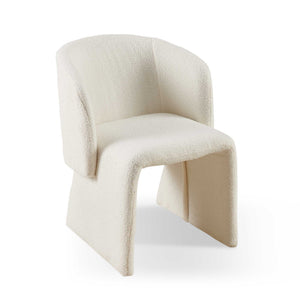 Modern Accent Chair Brown Single Sofa Chair, Upholstered Side Chair Teddy Comfy Chair For Dining Room / Bedroom / Living Room / Reception