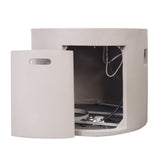 Light Grey Magnesium Oxide 31' Round Fire Pit with 40,000 BTU for Patio Use