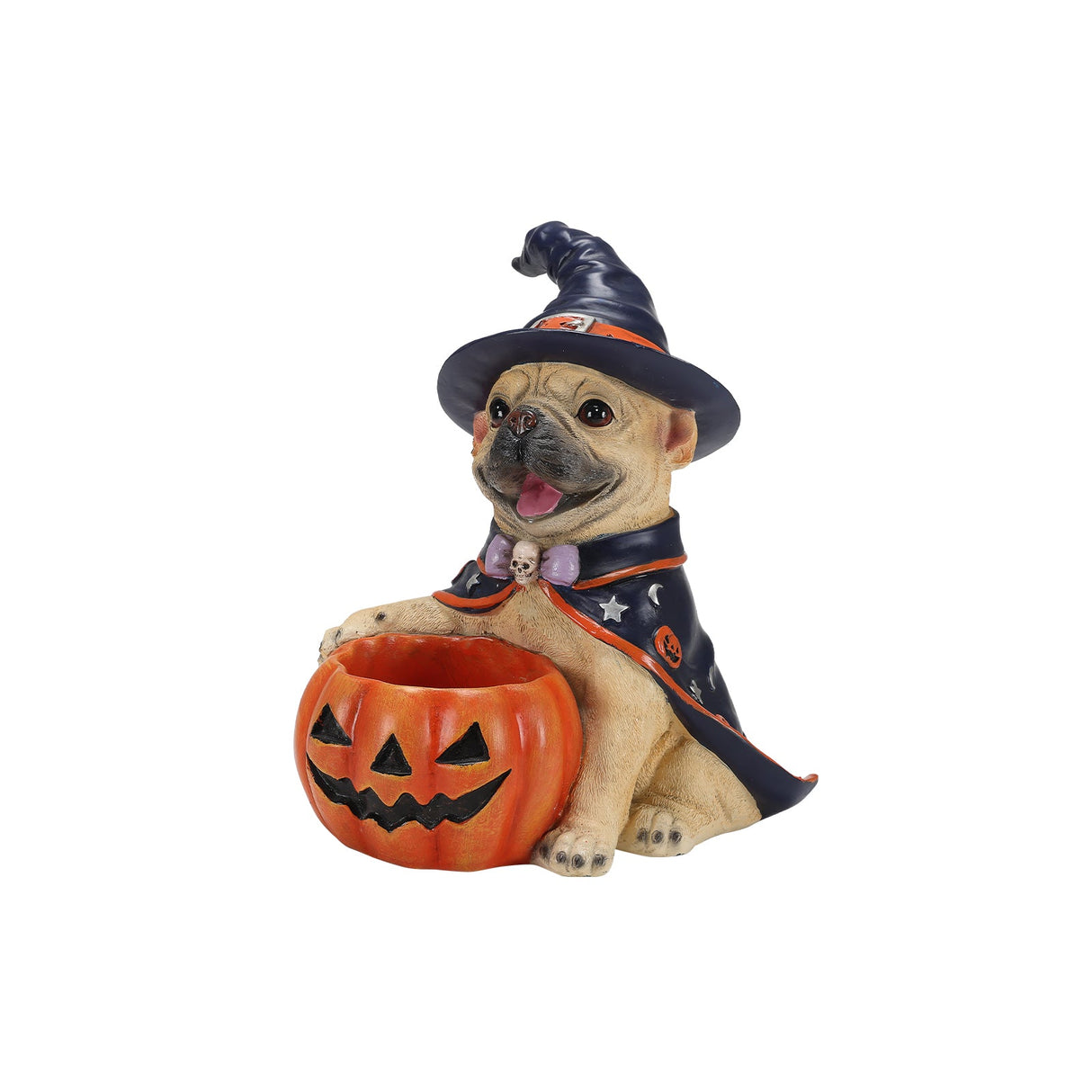 Halloween French Bulldog Witch Puppy Figurine