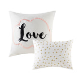 Metallic Full/Queen Printed Comforter Set
