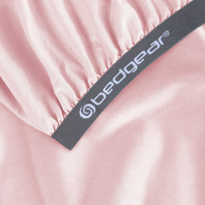 Hyper-Linen Crib Sheet with Powerband Fit - Light Pink
