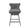 360 Degree Swivel Counter Stool With Silver Detailing