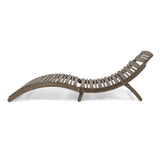 Lahaina foldable outdoor chaise lounge, grey