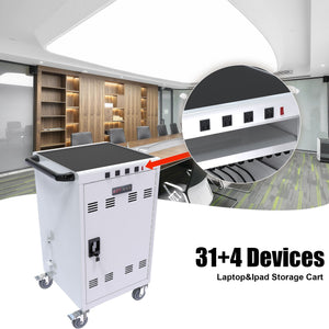 Mobile Charging Cart For Tablets & Laptops - 35 Device Capacity