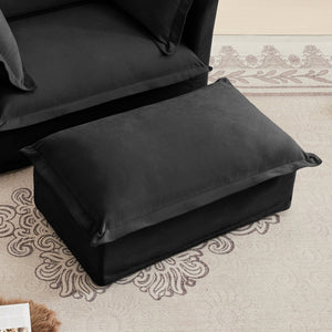 Luxurious Chenille Ottoman