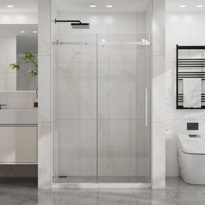Frameless Tub Sliding Shower Door With Easy Clean Coating