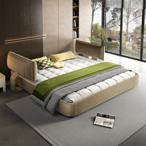 Cloud Bed Frame With Oversized Padded Movable Headboard