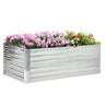 Outsunny Galvanized Raised Garden Bed Kit with Reinforcing Bars