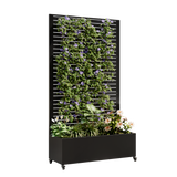 Metal Planter Box with Trellis, 73" x 35" x 16" Raised Garden Bed