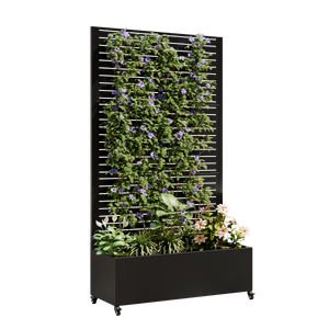 Metal Planter Box with Trellis, 73' x 35' x 16" Raised Garden Bed