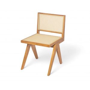 Chandigarh Dining Room Chairs with Natural Rattan (Set of 2)
