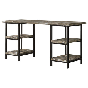 Salvaged - 4 Shelf Writing Desk With Hollow Board - Brown