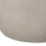 Outdoor Oval-Shaped Side Table, Light Grey