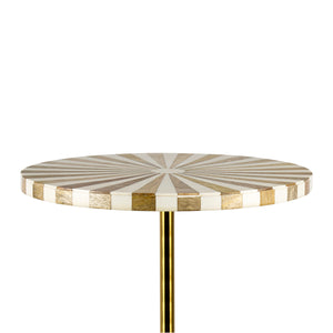 Calix Contemporary Minimalist Metal/Cork Round End Table