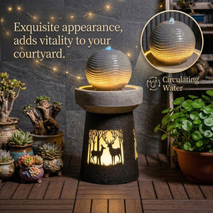 Outdoor Garden Lantern with Warm LED Light