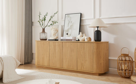 Modern Fluted Sideboard Storage Cabinet