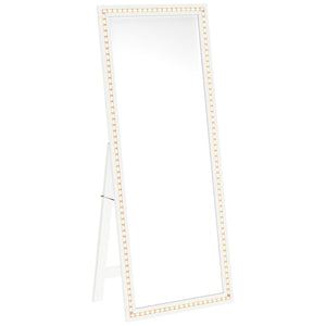Windrose 28 x 67 Inch Tempered LED Standing Mirror White