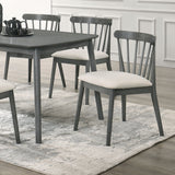 Modern Spindle Back Dining Chairs, Set of 2
