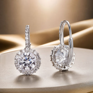 925 Sterling Silver Earrings with Pavé Set CZ for Women
