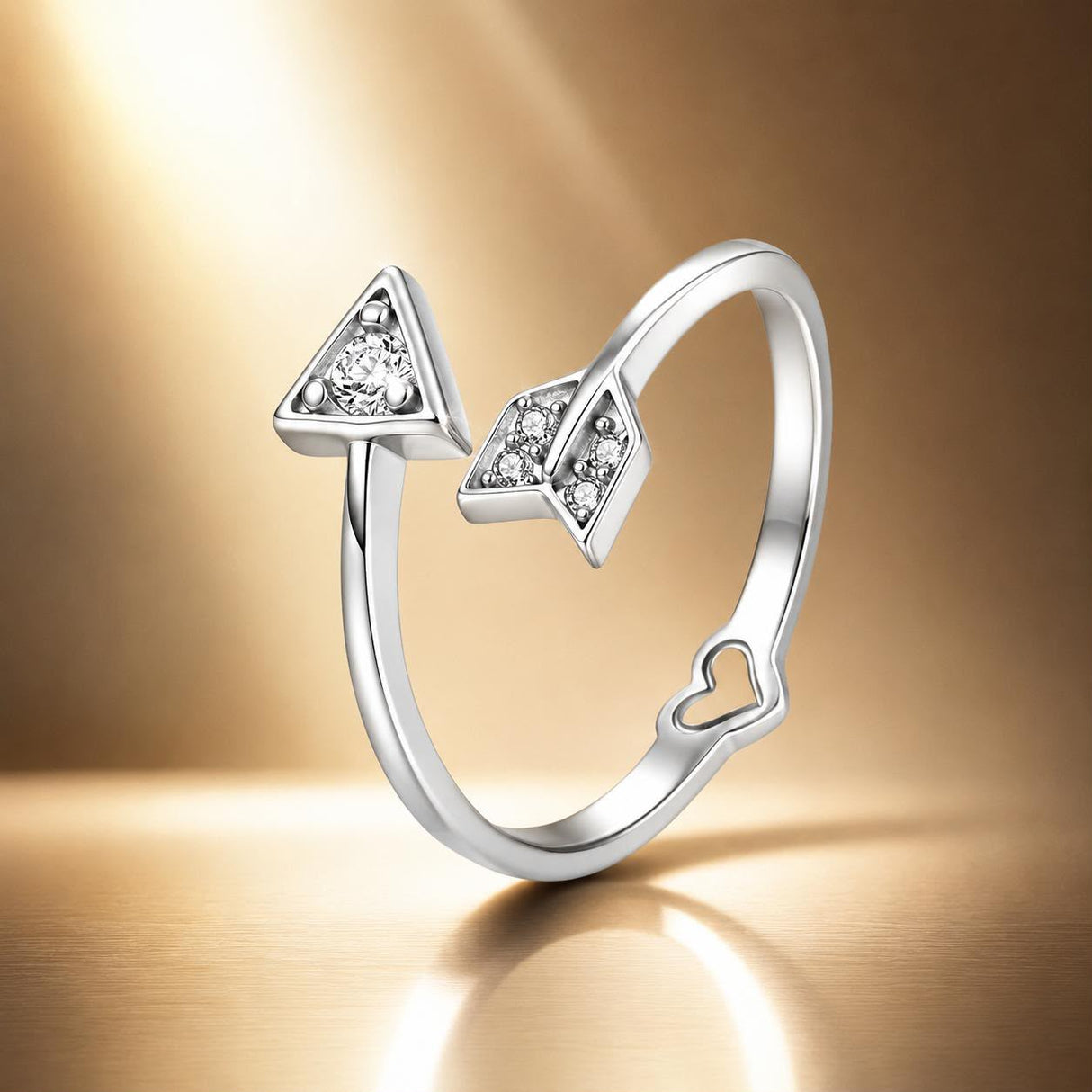 925 Sterling Silver White Gold Plated Pavé CZ Rings for Women
