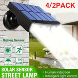 2/4-Pack Outdoor Solar Wall Lights – Motion Sensor, Dusk-to-Dawn, IP44 Rated