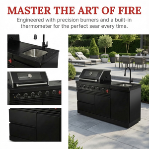 65.4-Inch Deluxe Stainless Steel Propane Gas Outdoor Kitchen Grill