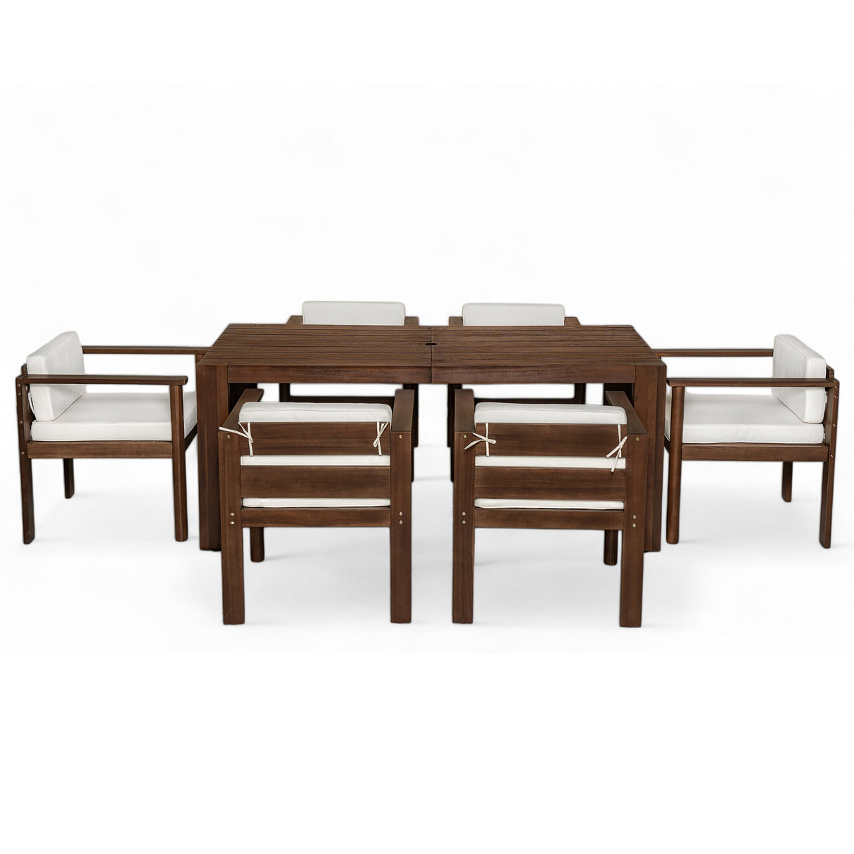 TREXM 7-Piece Patio Dining Table Set for 6