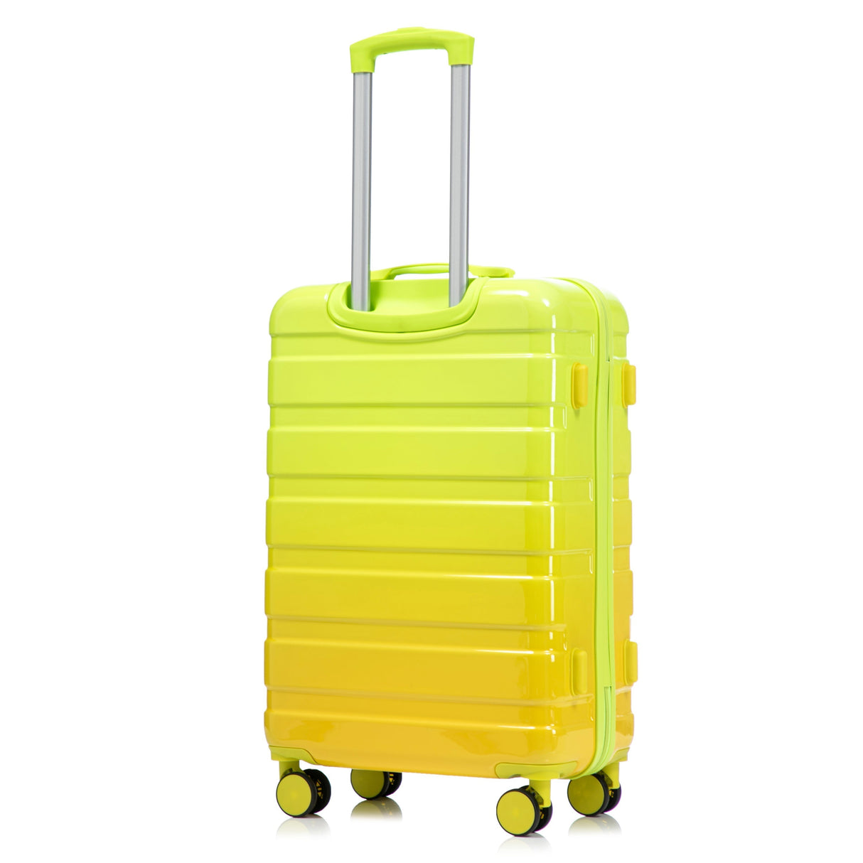 20'/24'/28' 3-Piece PC Spinner Wheel Luggage Set (Yellow+Green)