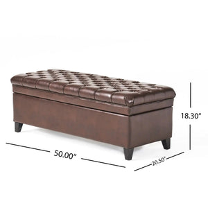Juliana Storage Ottoman With Birch Legs