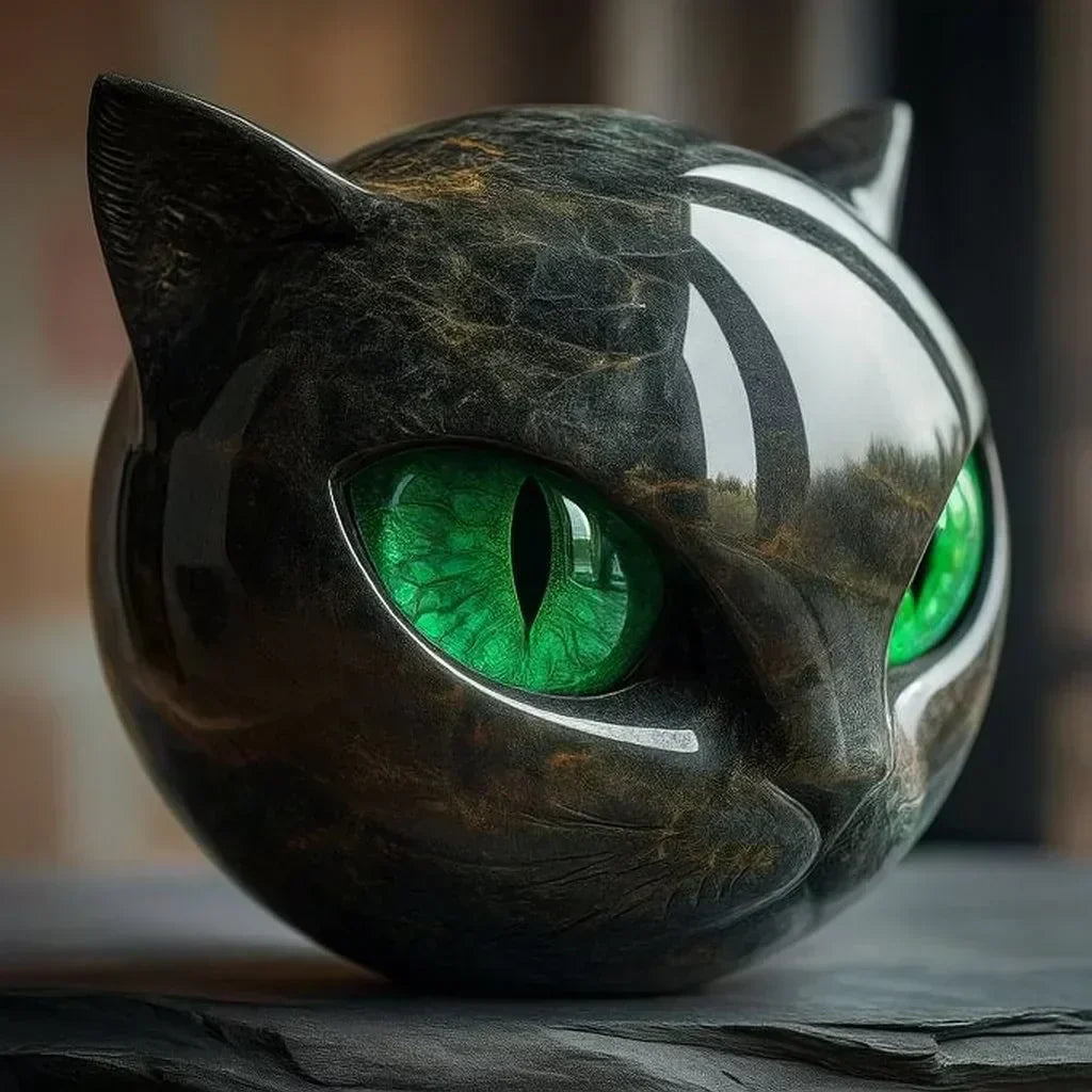 Cat Head Decorative Sculpture