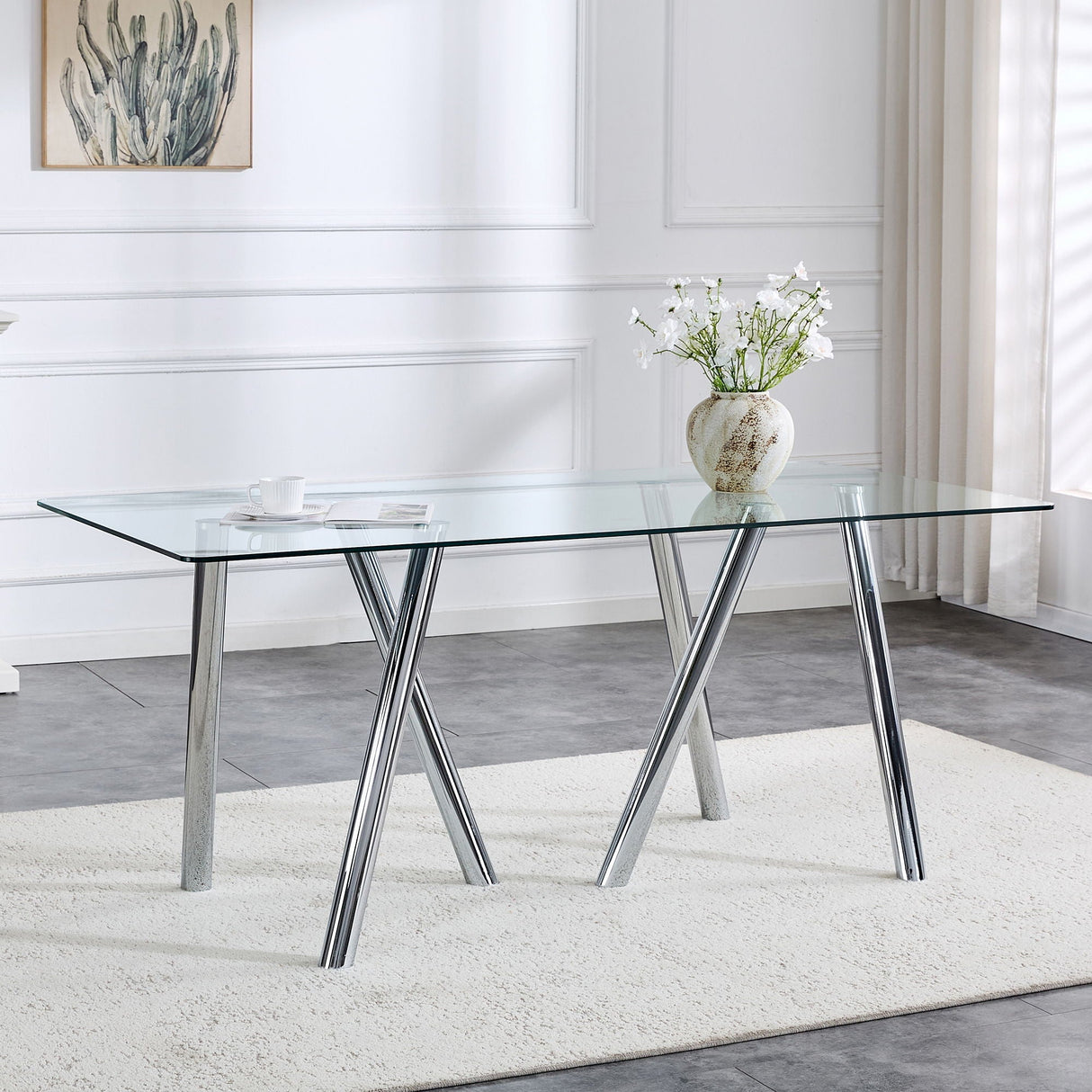 Dining Table With Transparent Surface