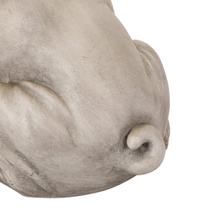 Dog Garden Sculpture, Outdoor French Bulldog Garden Statue, Gray