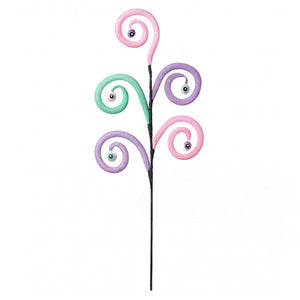 28" Eyeballs Spiral Curly Spray: Pink, Purple, Mint
