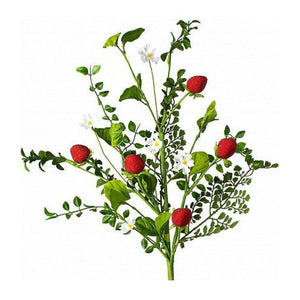 28" Strawberry & Fern Spray