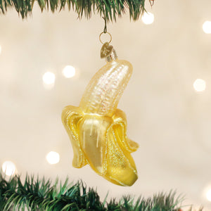 Peeled Banana Ornament 4x2x1.5 Inches by Old World Christmas