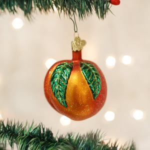 Peach Ornament by Old World Christmas 3 x 2.75 x 2.5 Inches