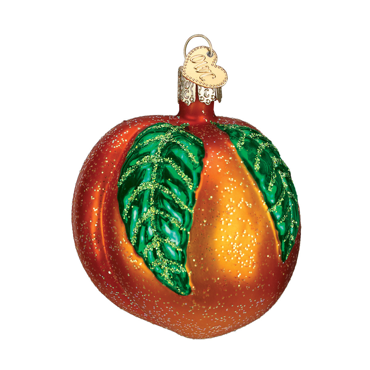 Peach Ornament by Old World Christmas 3 x 2.75 x 2.5 Inches