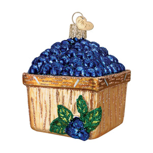 Basket Of Blueberries Christmas Ornament